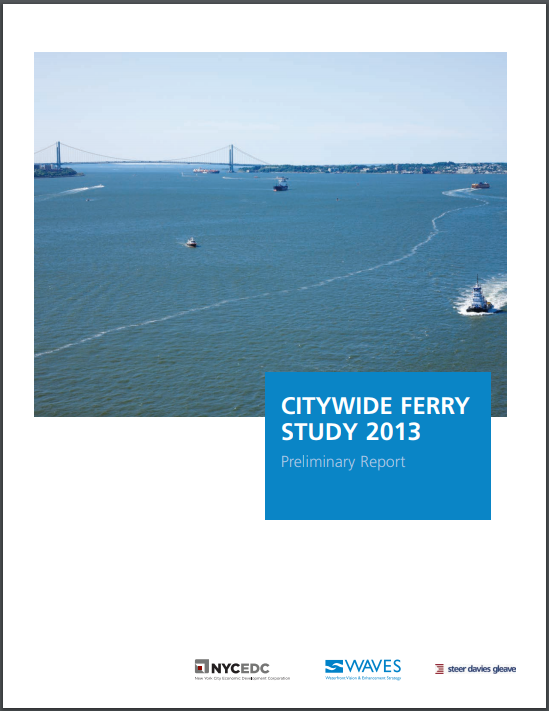 Cover of Citywide Ferry Study for the New York City Economic Development Corporation