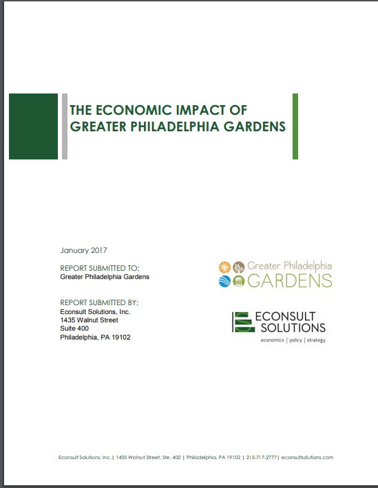 Cover of The Economic Impact of Greater Philadelphia Gardens
