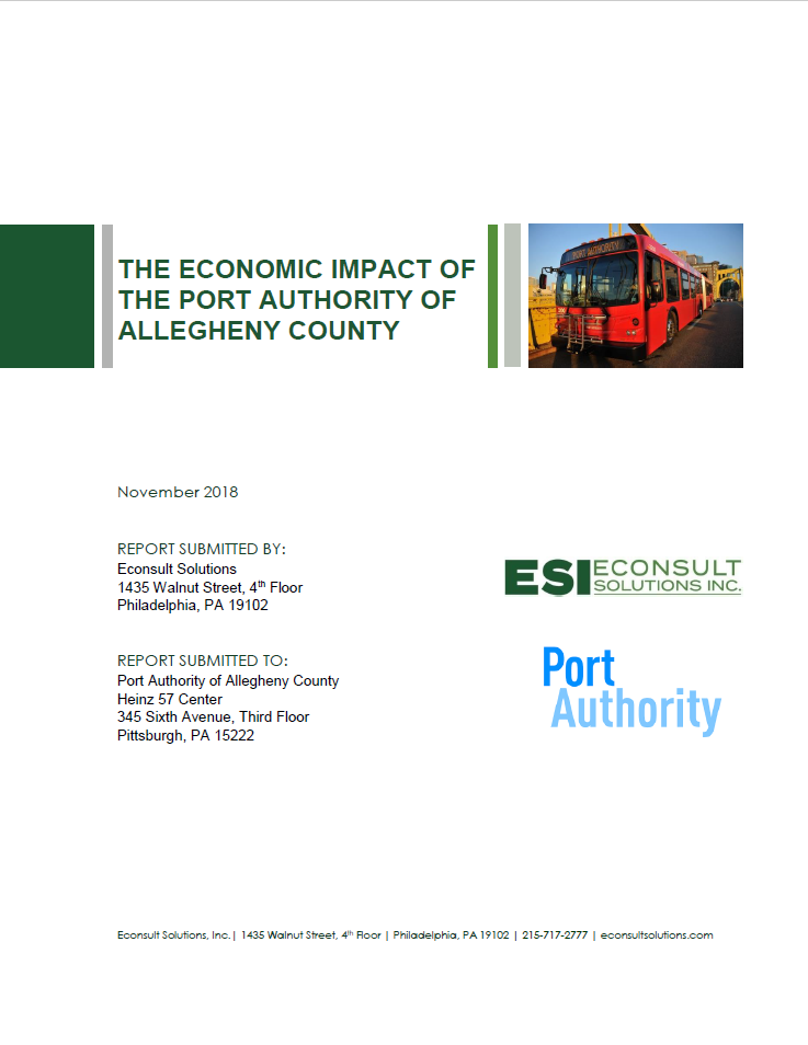 Cover of The Economic Impact of the Port Authority of Allegheny County