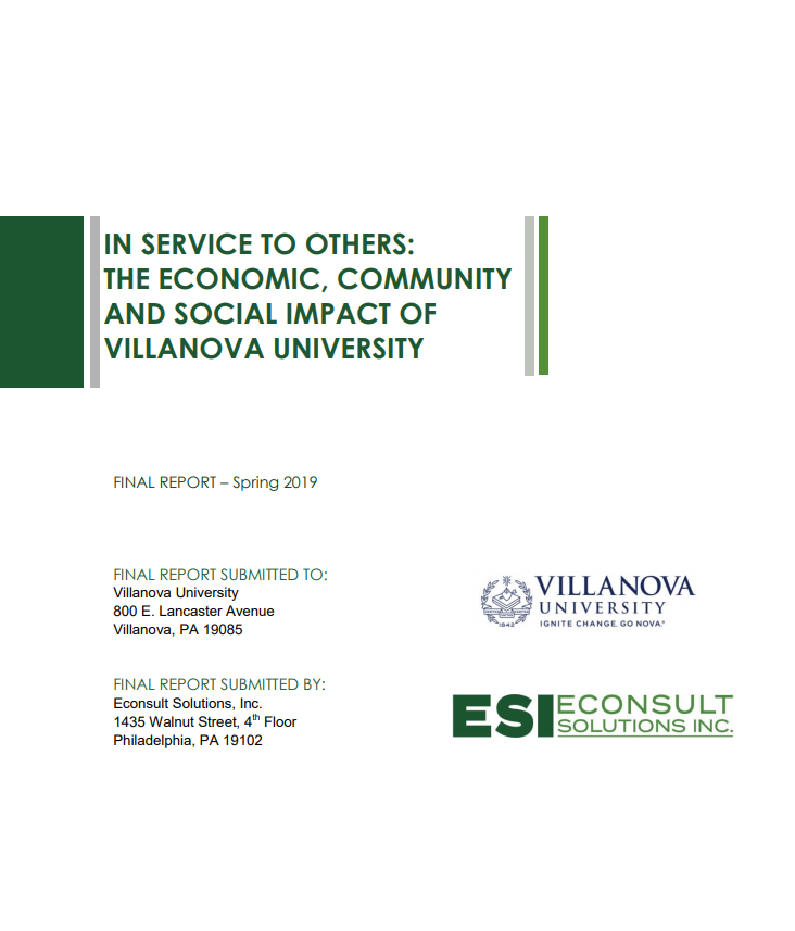 Cover of In Service to Others: The Economic, Community and Social Impact of Villanova University