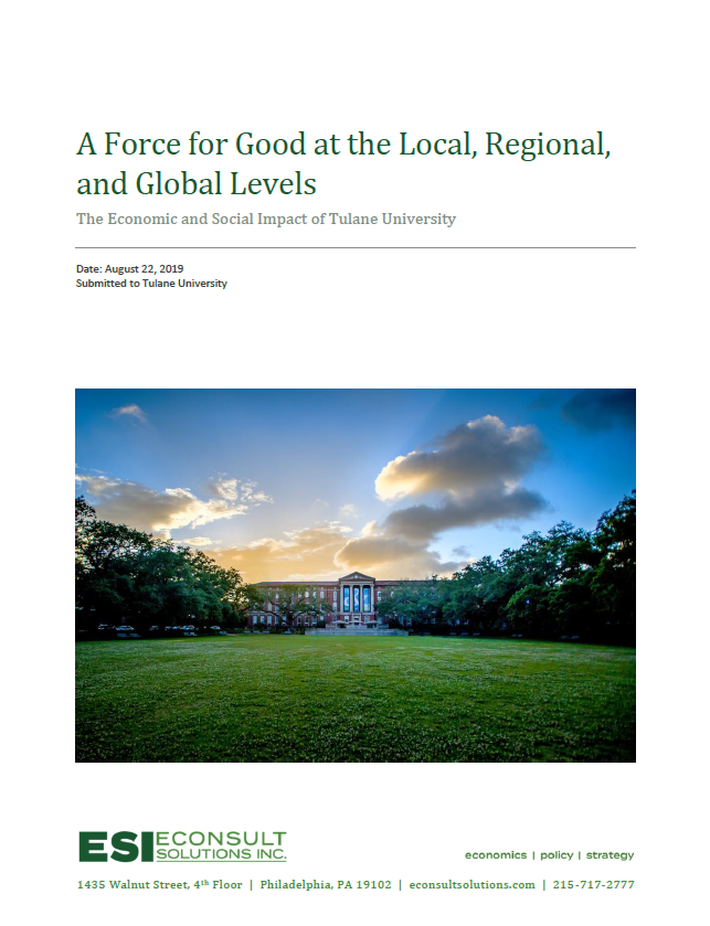 Cover of The Economic and Social Impact of Tulane University
