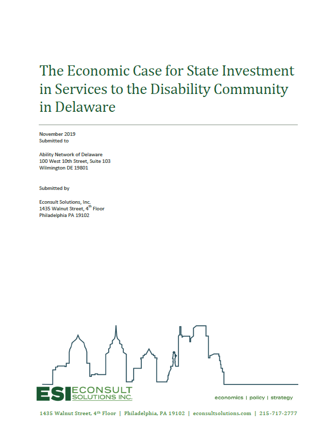 Cover of The Economic Case for Increased State Investment in Health and Social Services in Delaware