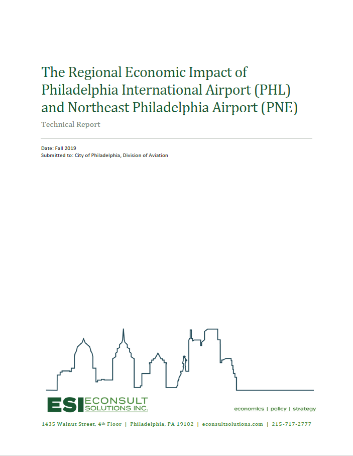 Cover of The Regional Impact of Philadelphia International Airport and Northeast Philadelphia Airport 2019