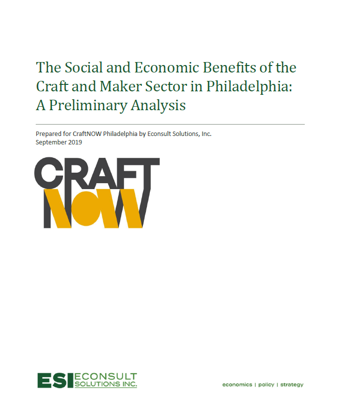 Cover of The Social and Economic Benefits of the Craft and Maker Sector in Philadelphia