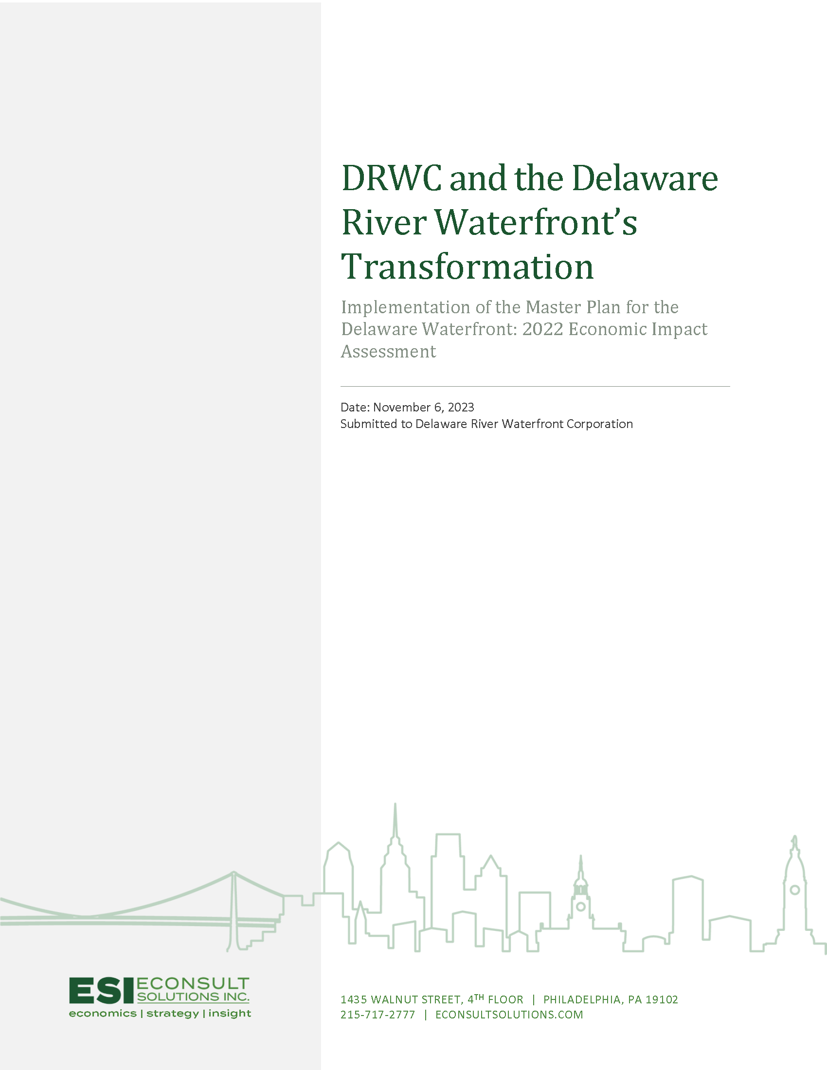 Cover of DRWC and the Delaware River Waterfront’s Transformation