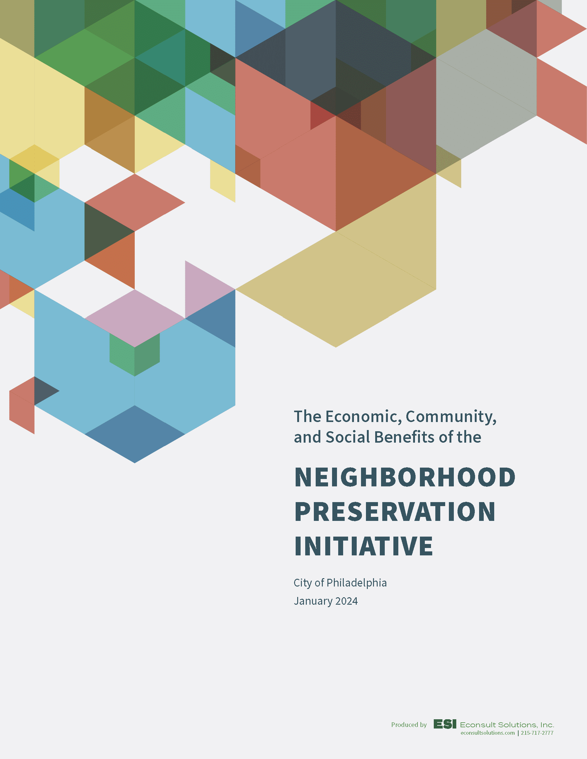 Cover of The Economic, Community, and Social Benefits of the Neighborhood Preservation Initiative