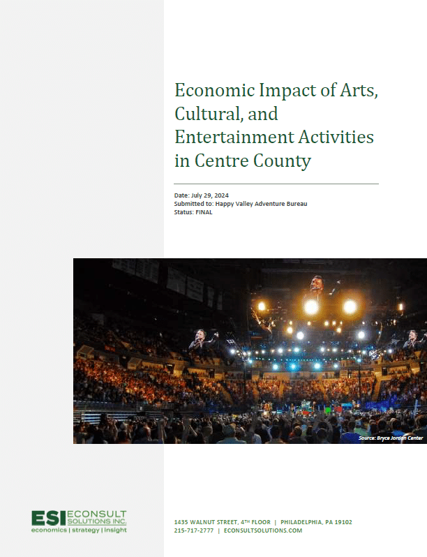 Cover of Economic Impact of Arts, Cultural, and Entertainment Activities in Centre County