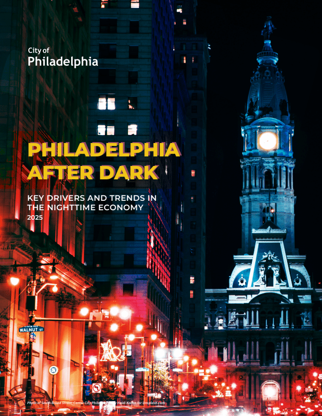 Cover of Philadelphia After Dark: Key Drivers and Trends in Philadelphia’s Nighttime Economy