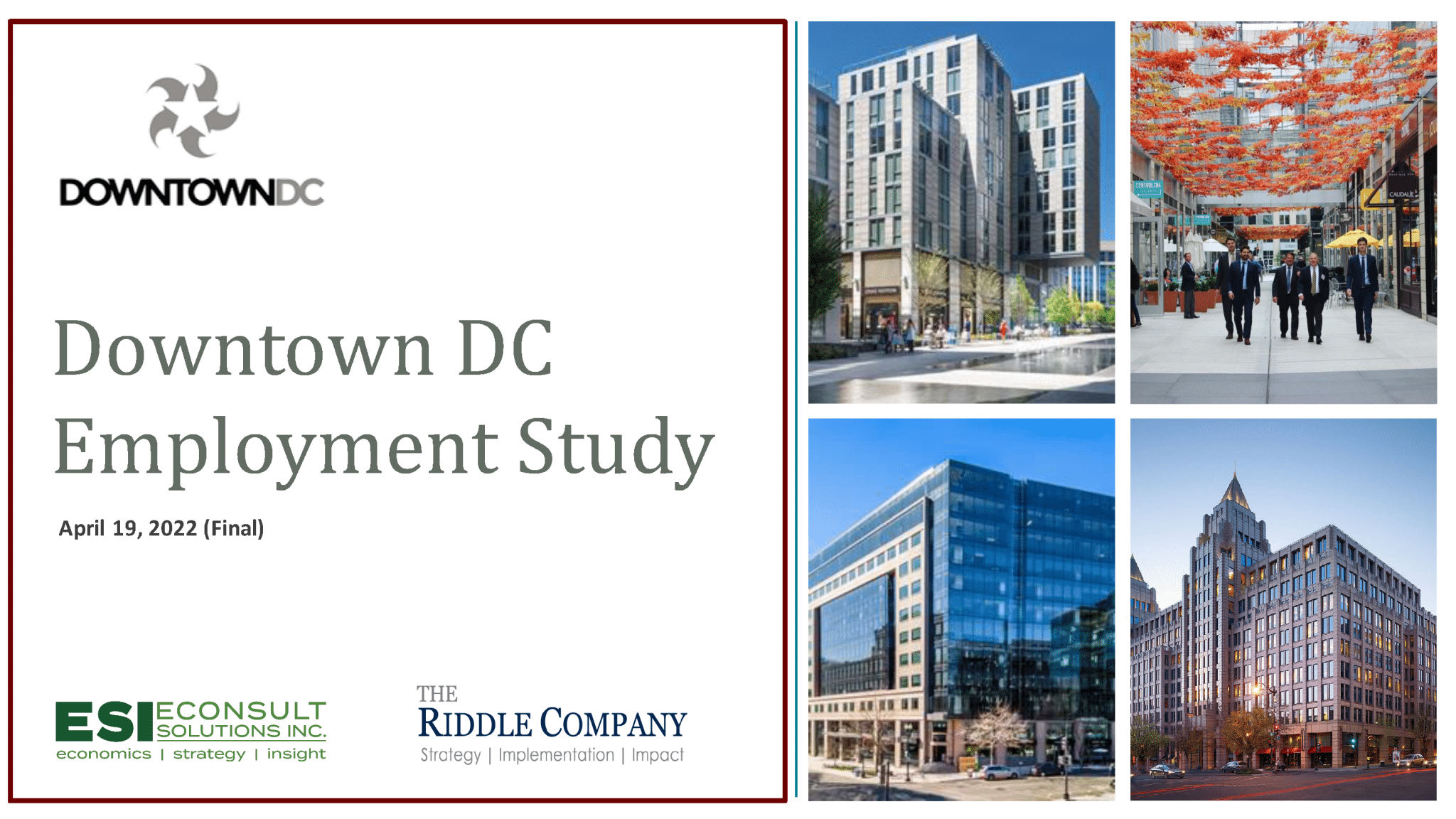 Cover of Downtown DC Employment Study