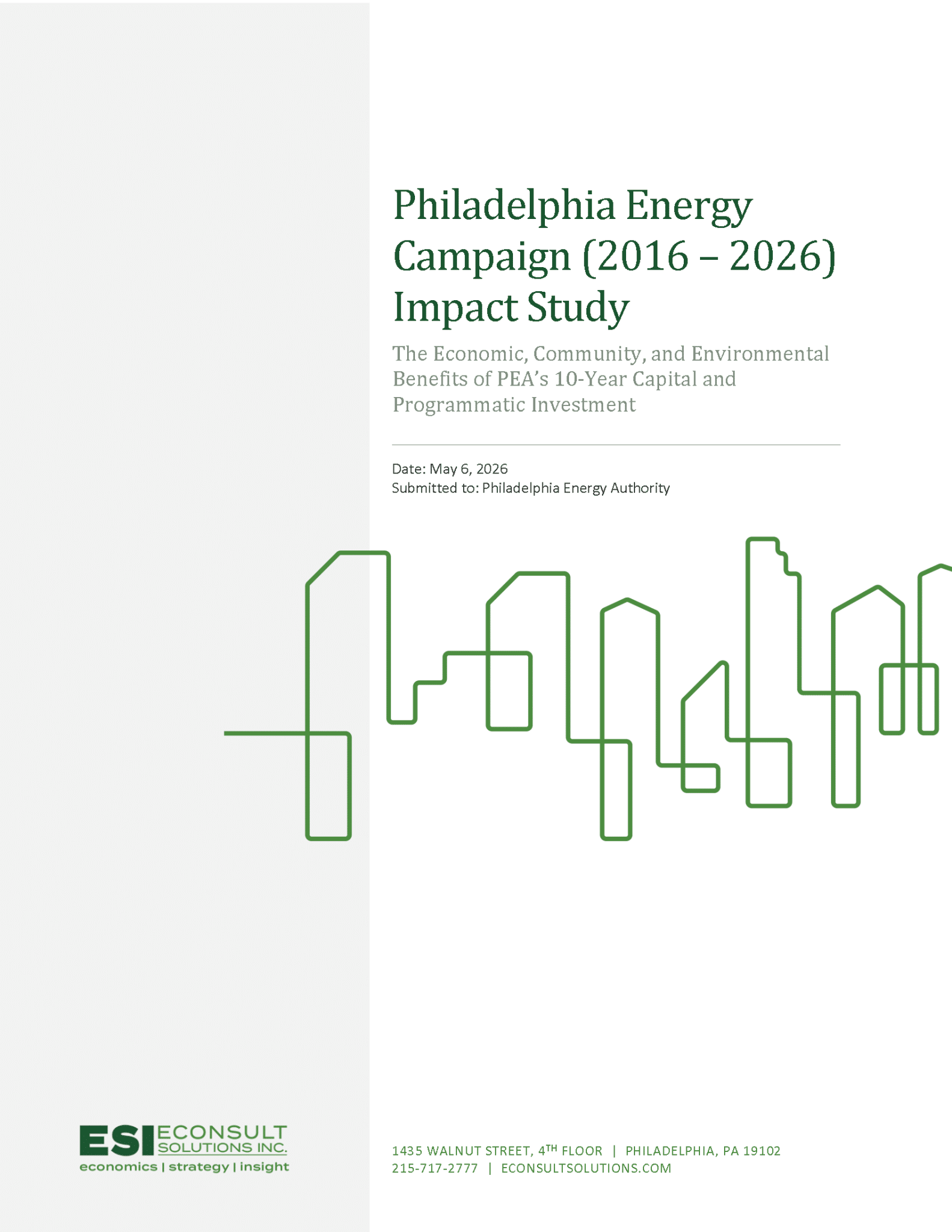Cover of The Economic, Community, and Environmental Benefits of PEA’s 10-Year Capital and Programmatic Investment