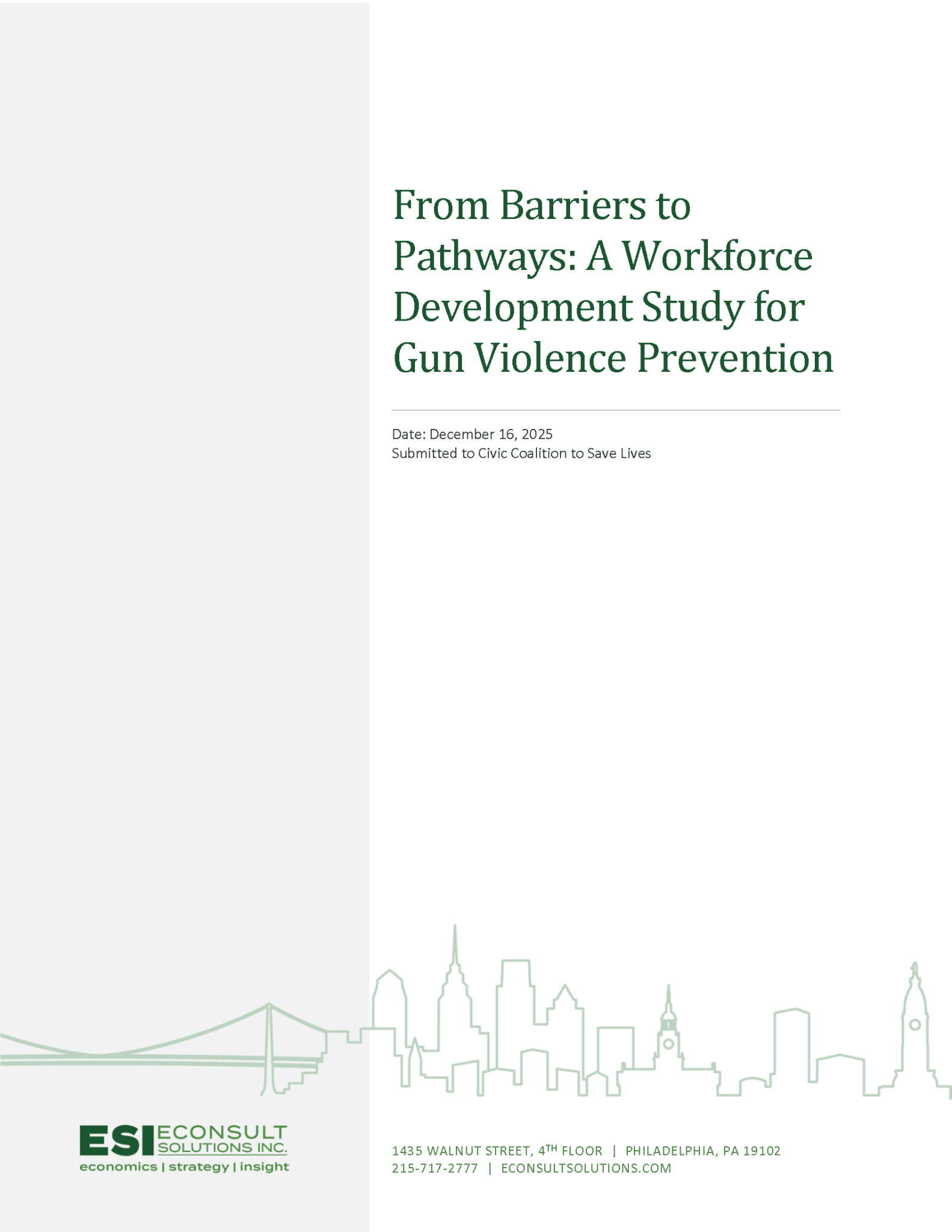 Cover of From Barriers to Pathways: A Workforce Development Study for Gun Violence Prevention