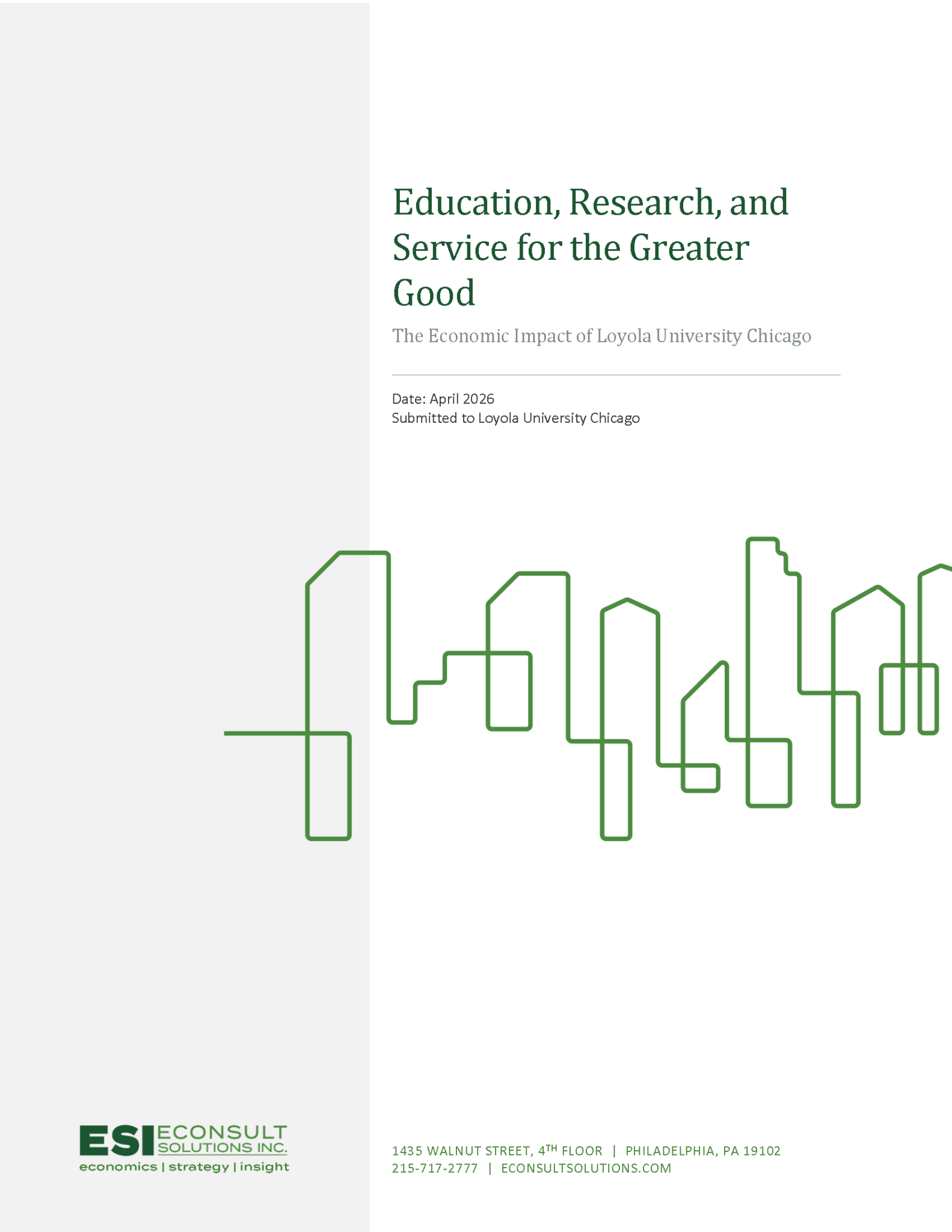 Cover of The Economic Impact of Loyola University Chicago