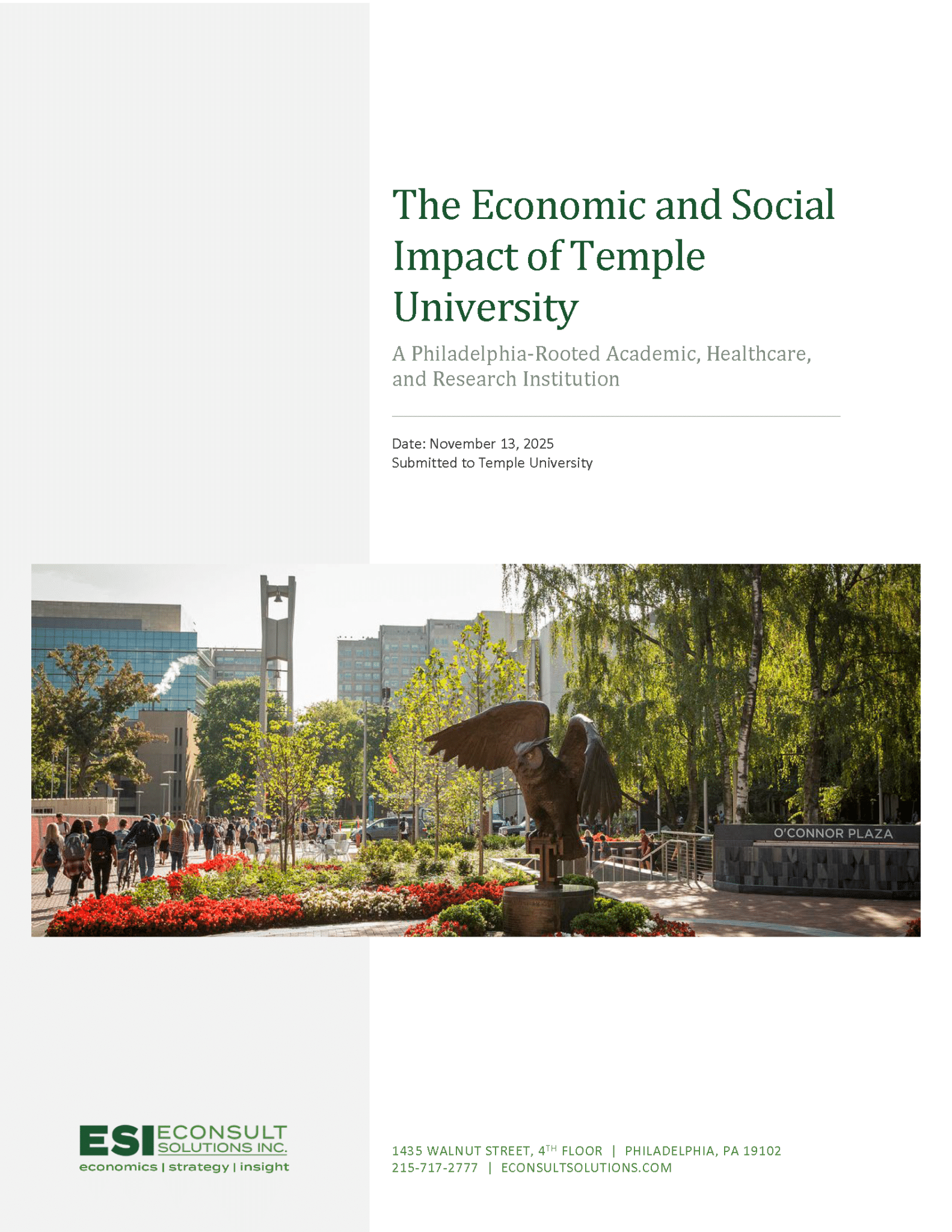 Cover of The Economic Impact of Temple University and Temple Health